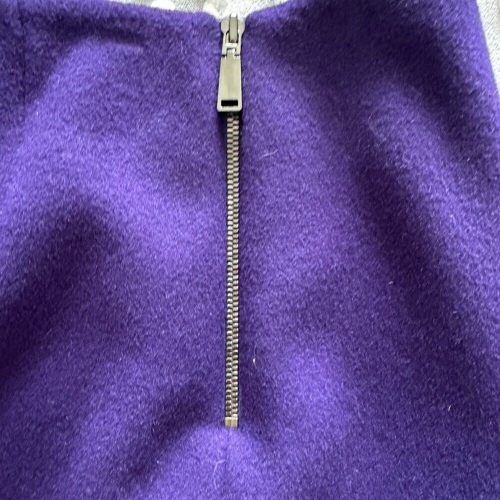 Elie Tahari | Purple Wool Hi-Lo Mini Skirt Size 6 - Picture 6 of 10